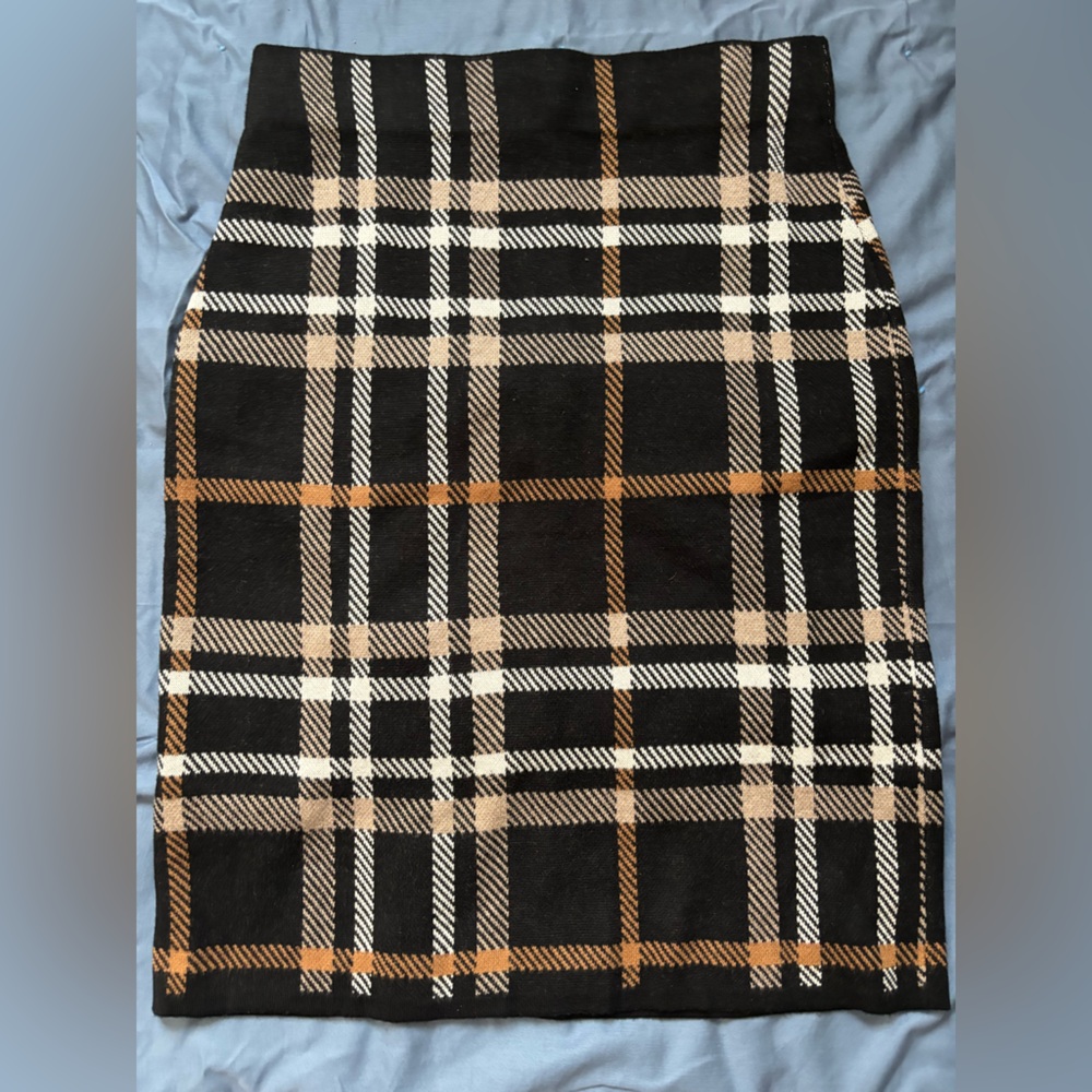 Isaac Mizrahi Black and White Midi Pencil Skirt Size S
